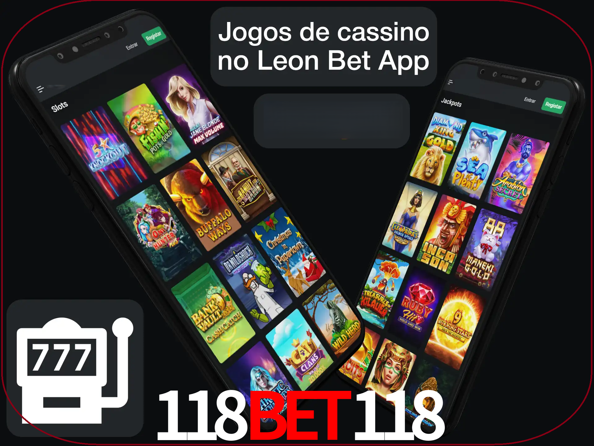 Escolha quais jogos de cassino jogar no app.