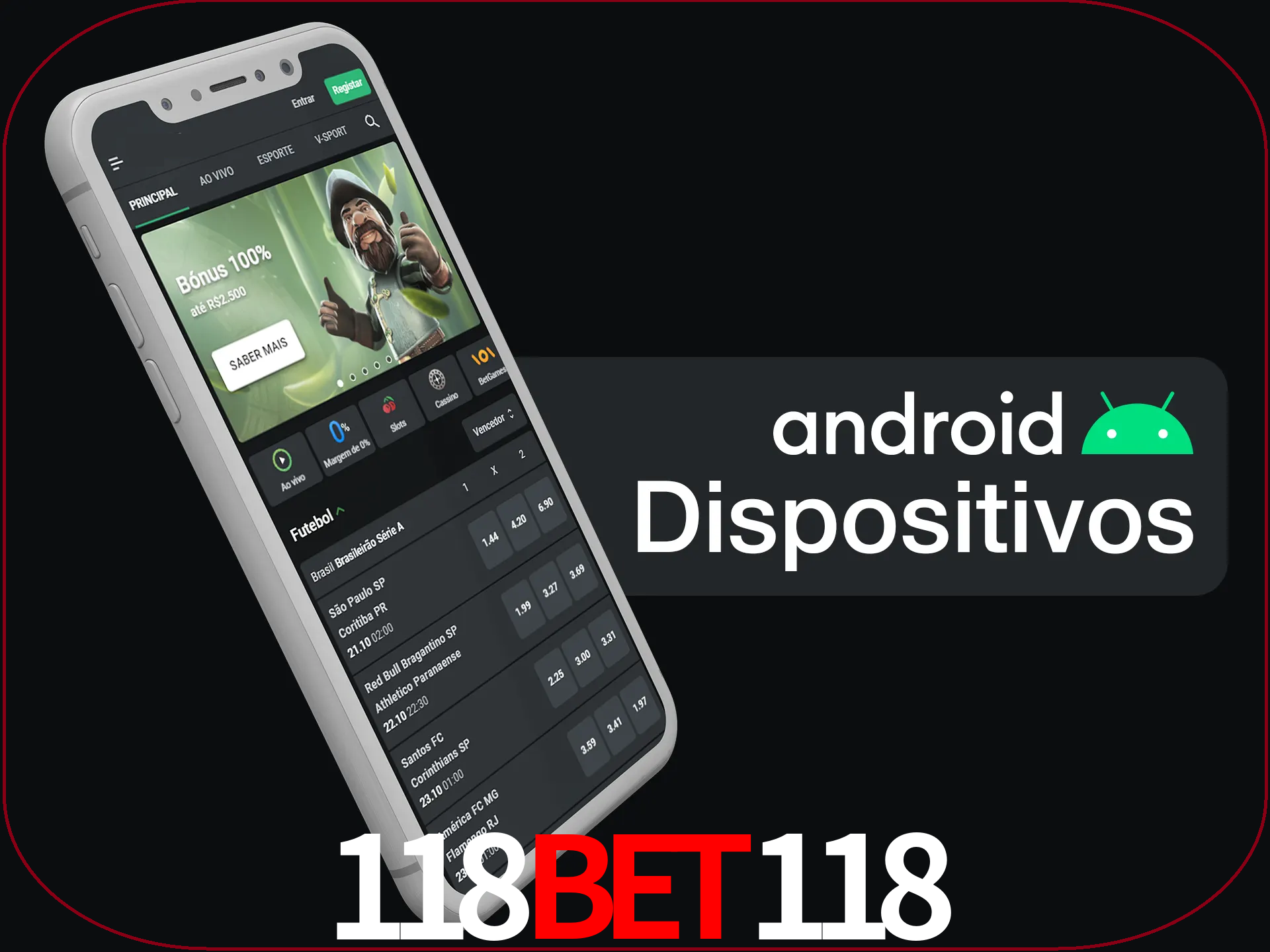 O aplicativo suporta a maioria de todos os dispositivos Android.