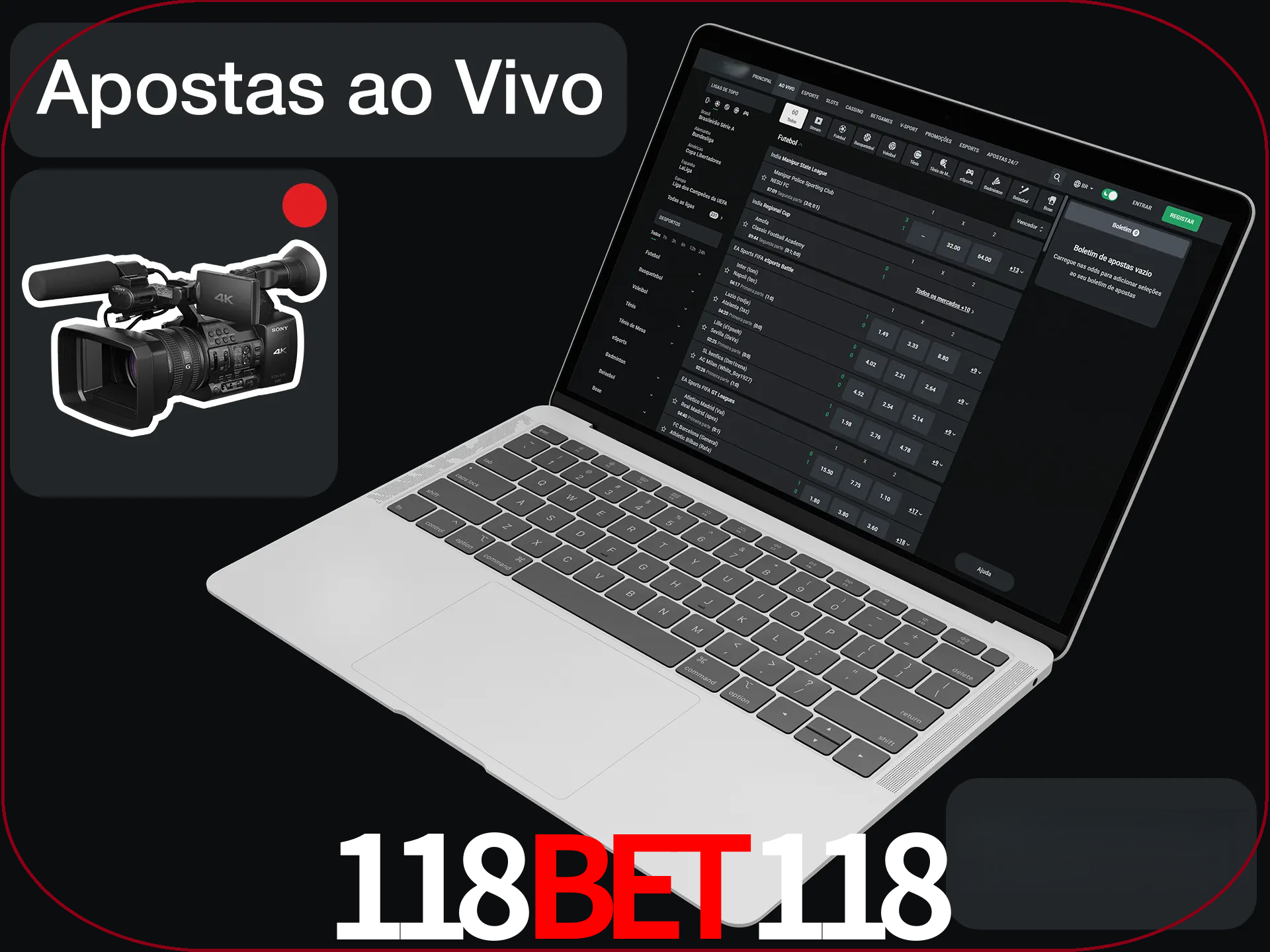 Aposte em formato ao vivo em nosso site.