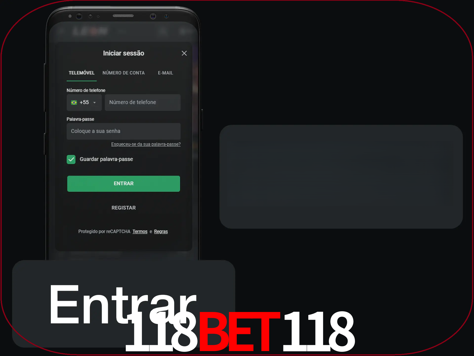 Faça o login para começar a apostar e jogar no cassino.